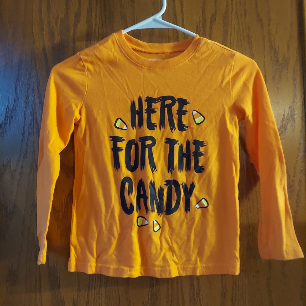 Here For The Candy Halloween Jumping Beans Orange Long Sleeve Tee Orange Size 6